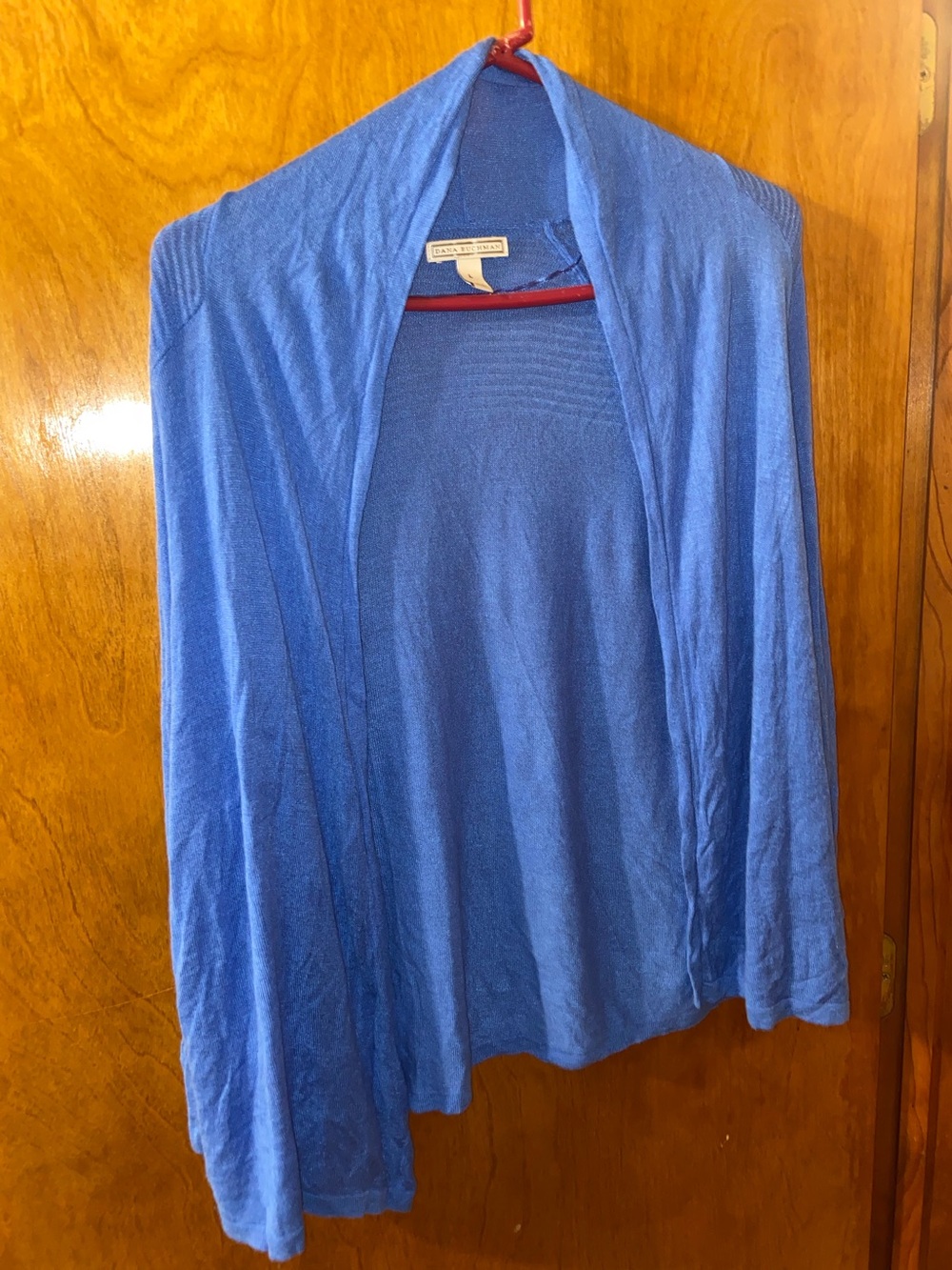 Dana Buchman Blue Open-Front Women's Cardigan Sweater Size Large